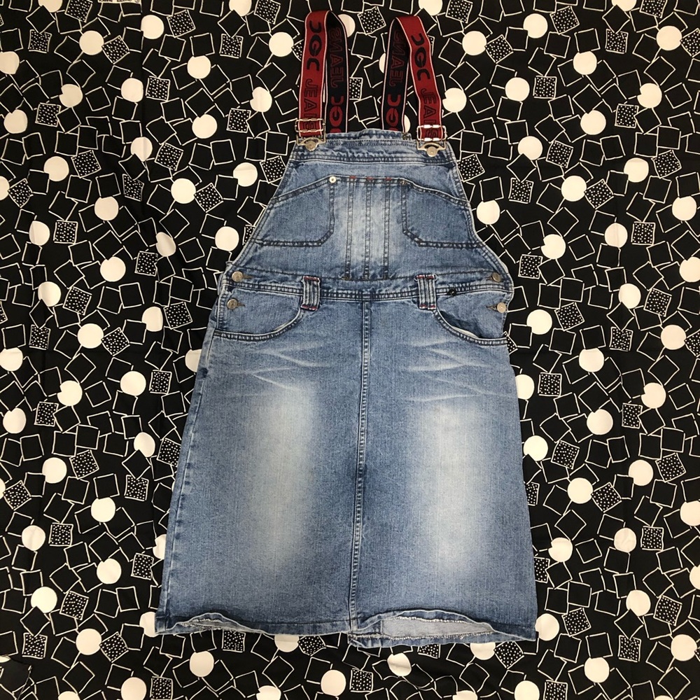 Vintage Denim Overall Skirt